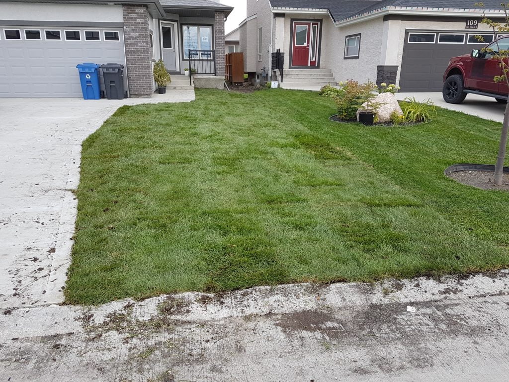 A new house with a lawn