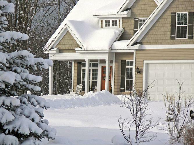 A house with snow